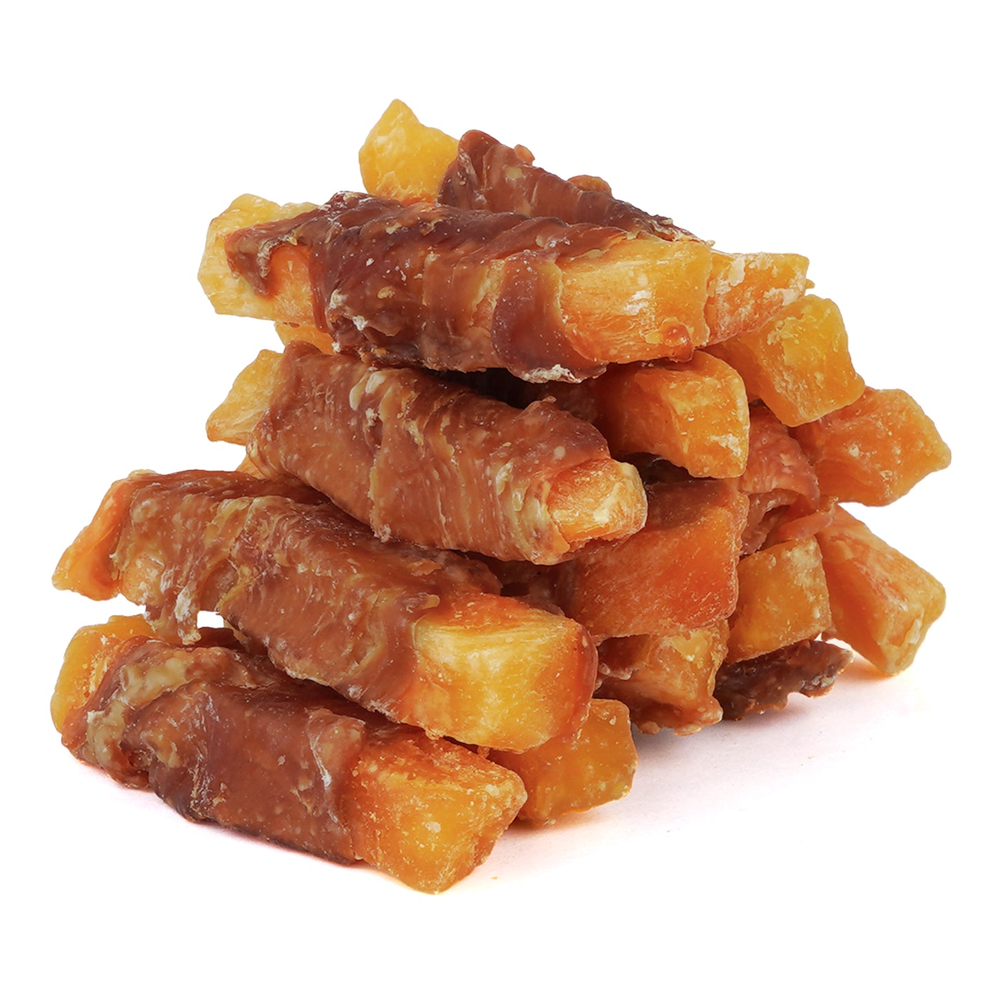 Chicken Wrapped Sweet Potato Dog Treats, Rawhide Free High Protein Easy to Digest Chews for Weight Management
