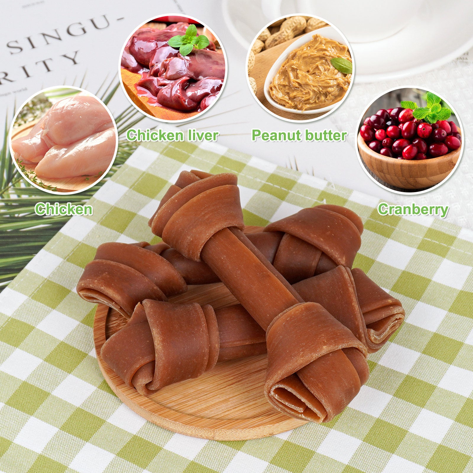 Small Medium Dogs & Peanut Butter Bones Rawhide Free - MON2SUN