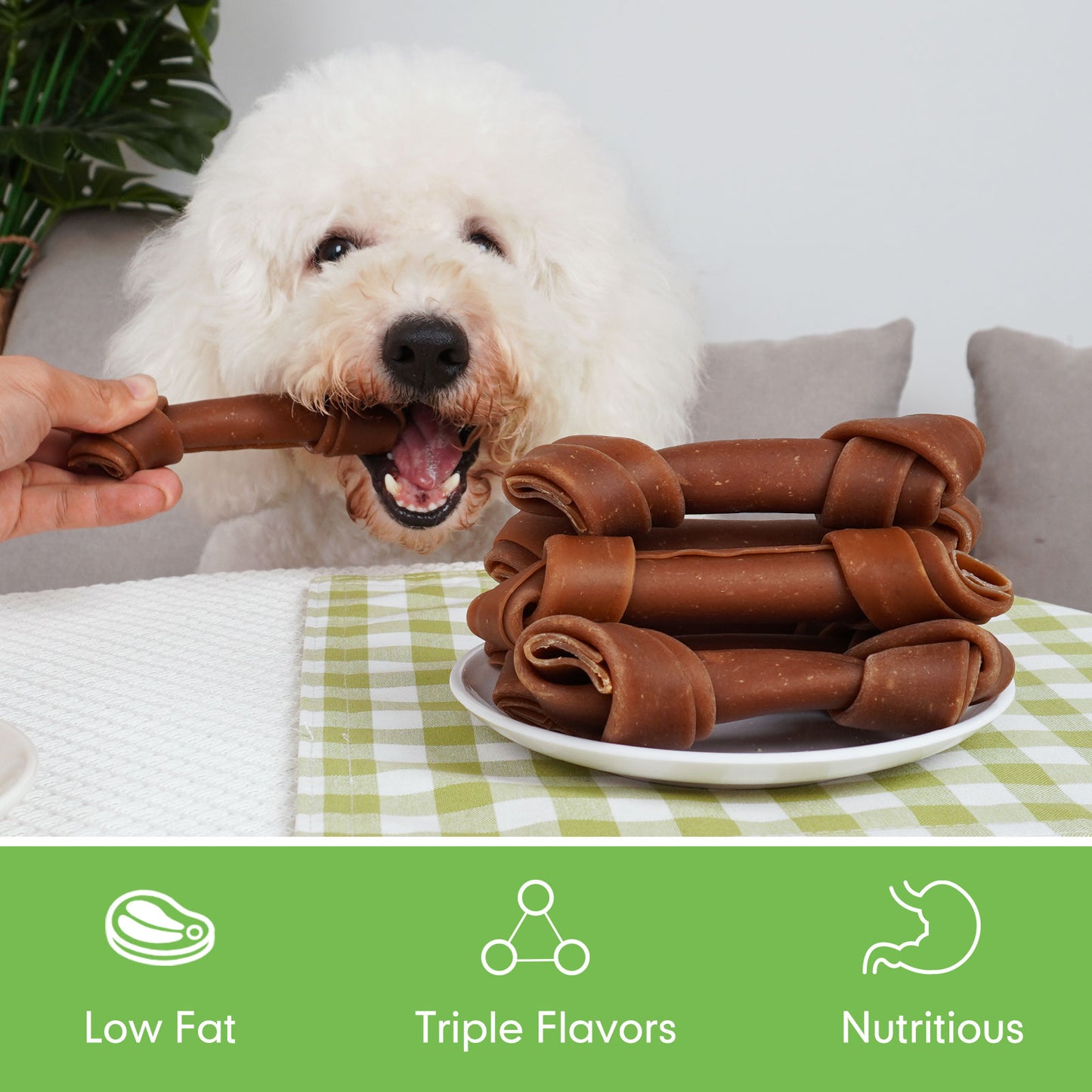 Small Medium Dogs & Peanut Butter Bones Rawhide Free - MON2SUN