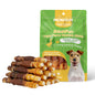 Dog Treats, Triple Flavor 5 Inch Chicken Liver Duck and Chicken Wrapped Rawhide Snacks for Small and Medium Dogs