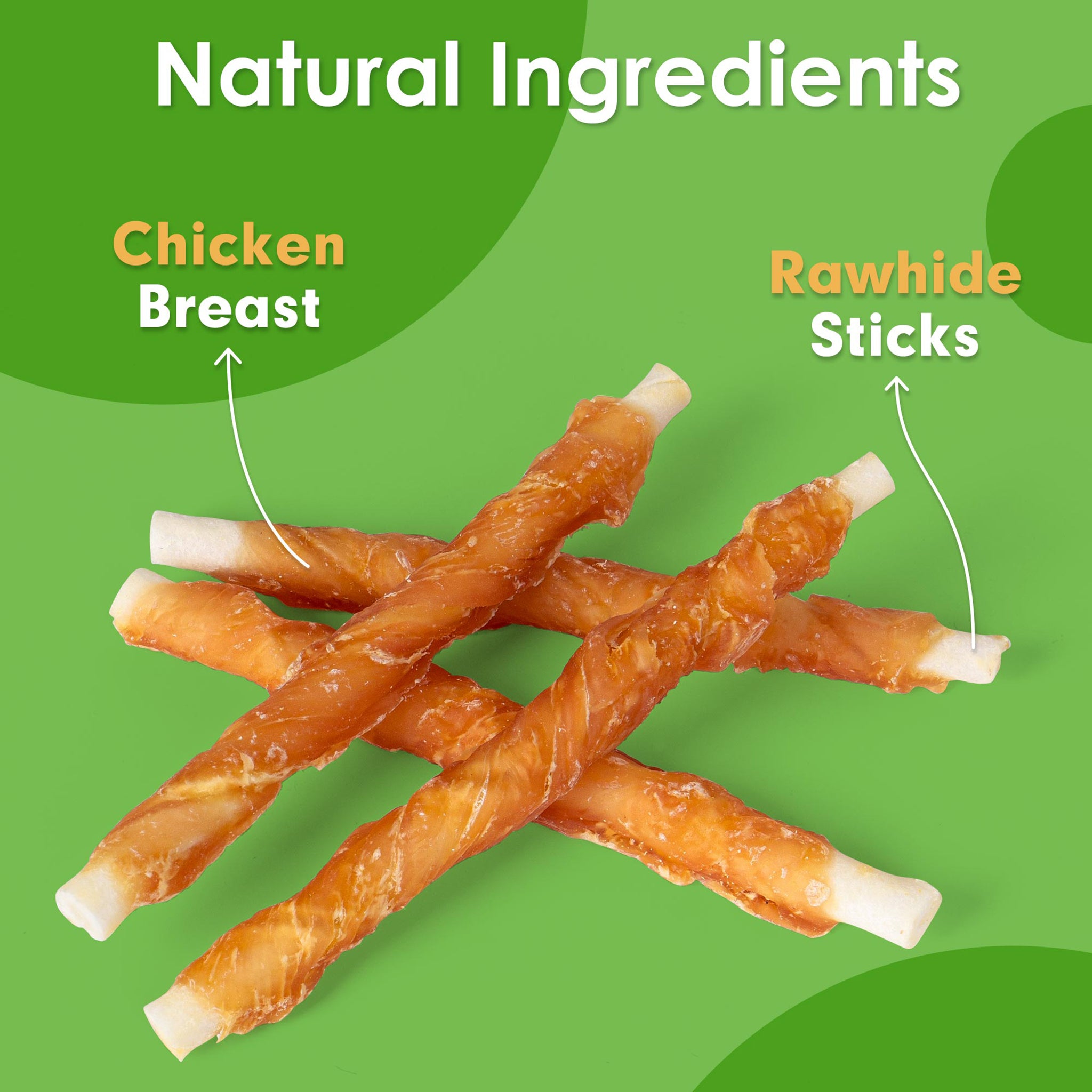 Puppy Small Dogs & Rawhide Twist Chicken Hide Sticks - MON2SUN