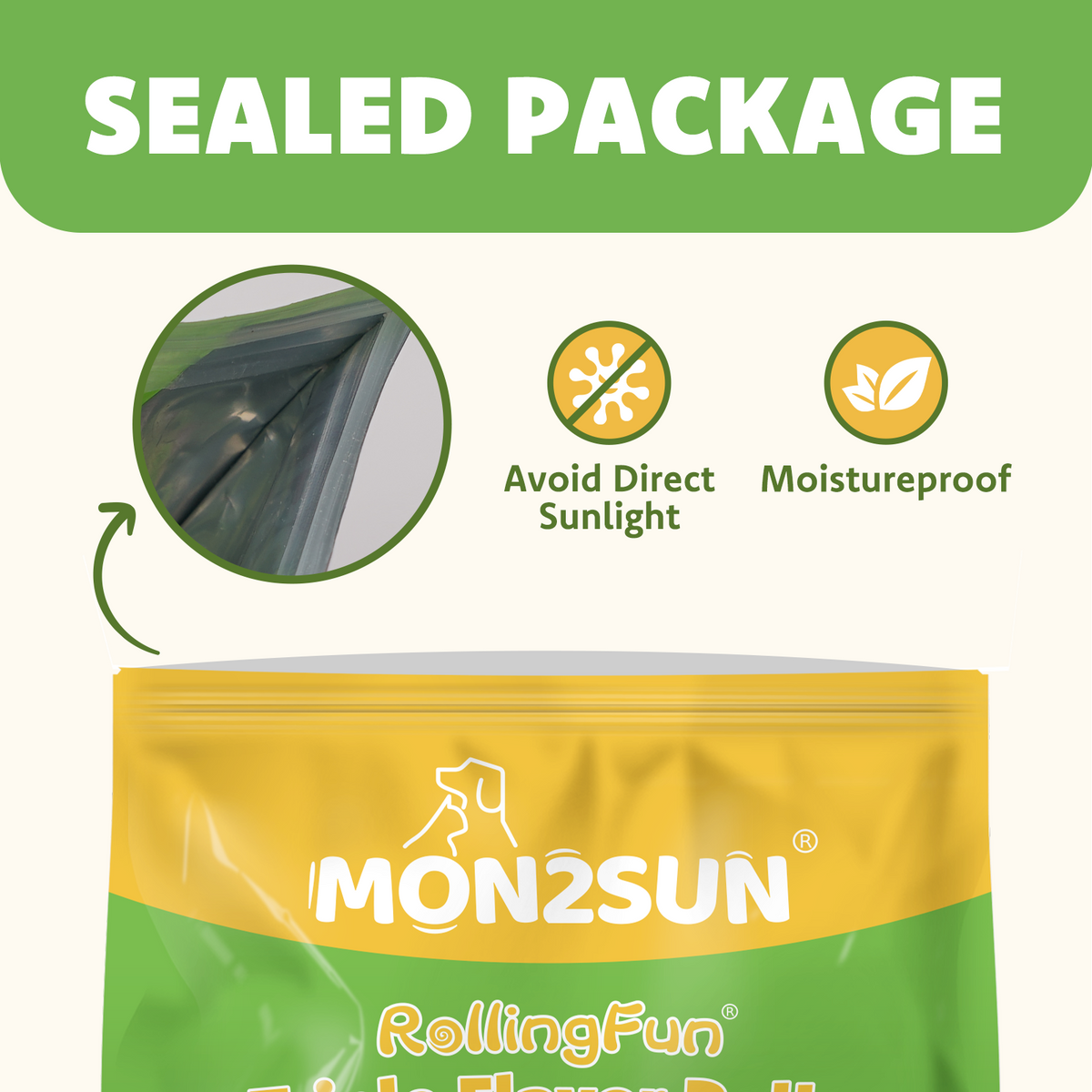 MON2SUN Dog Treats, 9 Inch Triple-Wrap Rawhide Rolls with Pumpkin