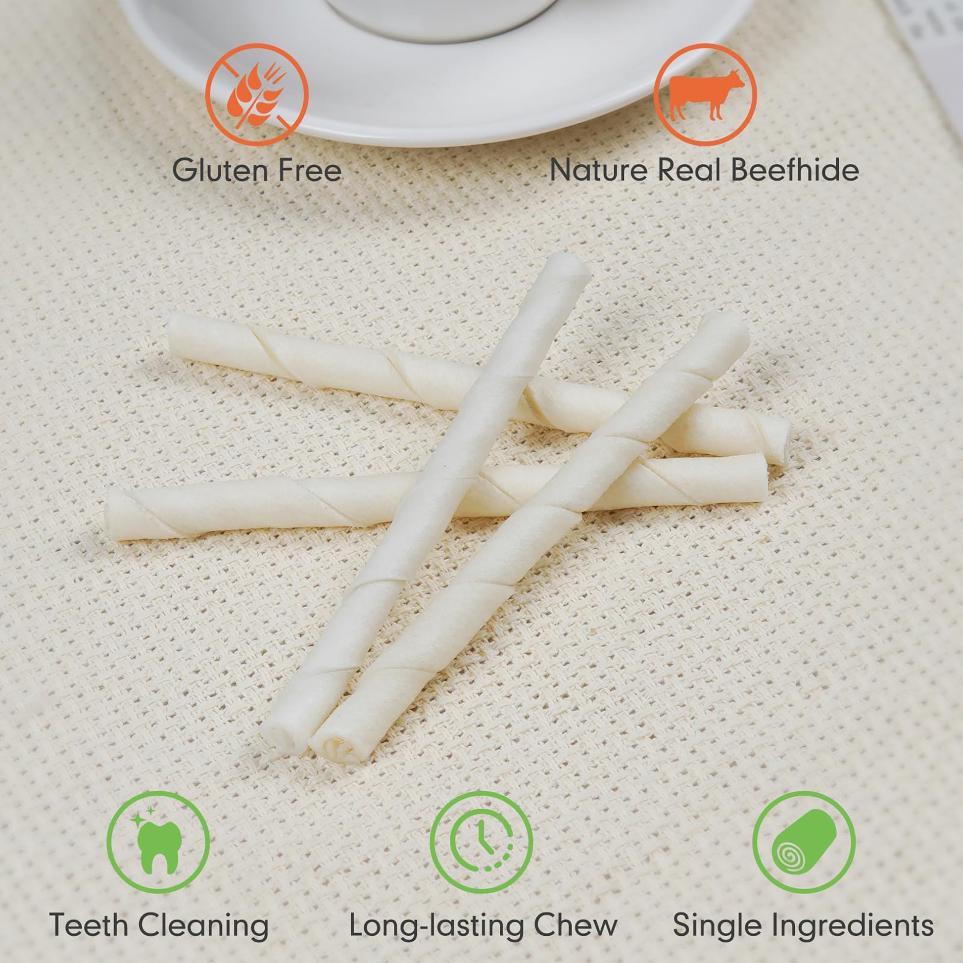 Puppy Small Dogs & Rawhide Twist Sticks - MON2SUN