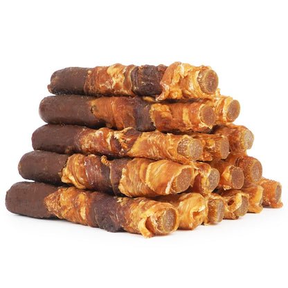 MON2SUN Dog Treats, 6-in Triple Flavor Starch Sticks with Pumpkin