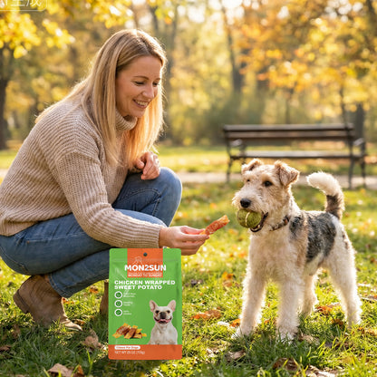 High Protein Rawhide Free Duck and Sweet Potato Soft Chew Dog Treats