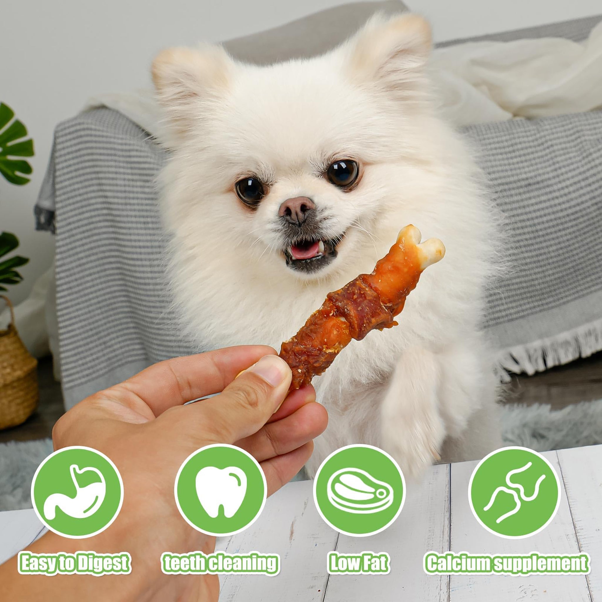 Small Dogs & Chicken Duck Wrapped Calcium Bones - MON2SUN