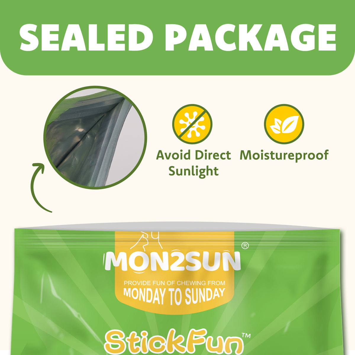 MON2SUN Dog Treats, 6 Inch Four Flavor Wrapped Rawhide Rolls