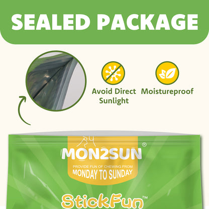 MON2SUN Dog Treats, 6 Inch Four Flavor Wrapped Rawhide Rolls