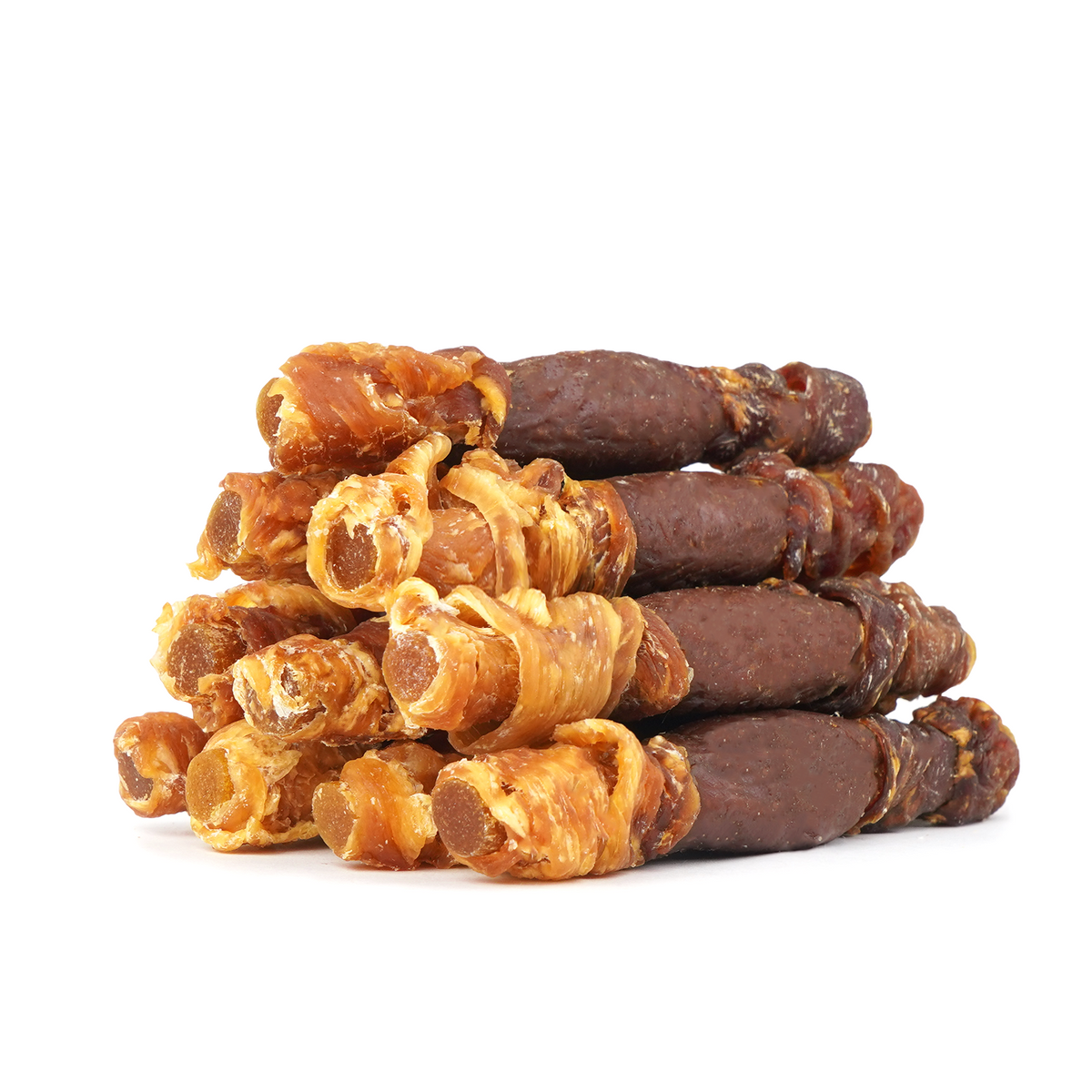 MON2SUN Dog Treats, 5 Inch Triple Flavor Pumpkin Starch Sticks