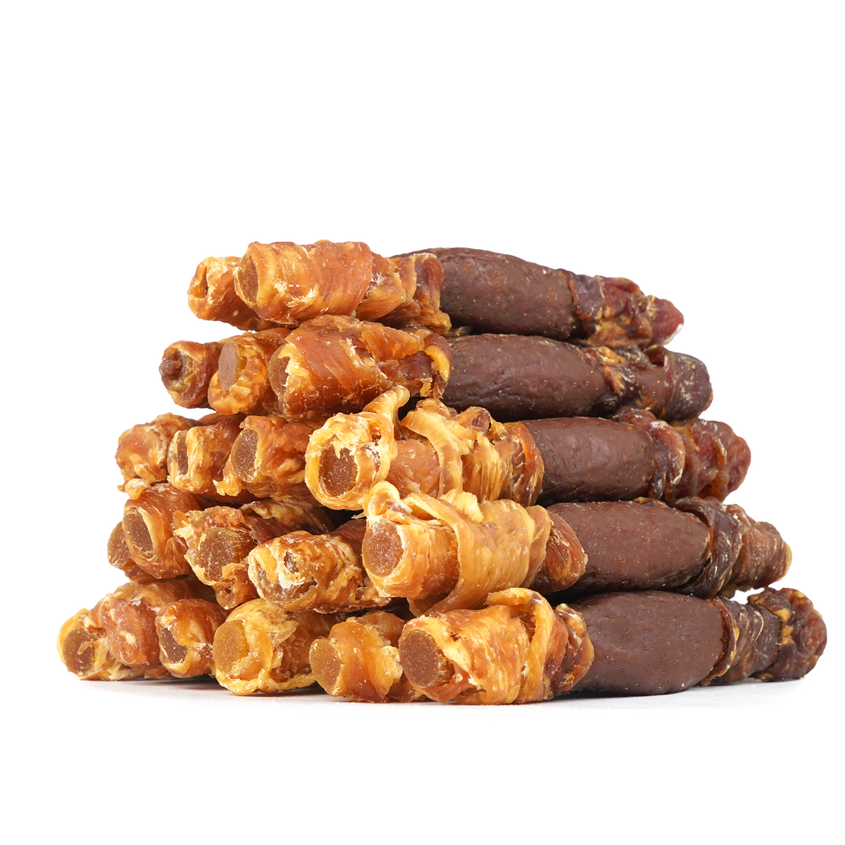 MON2SUN Dog Treats, 5 Inch Triple Flavor Pumpkin Starch Sticks