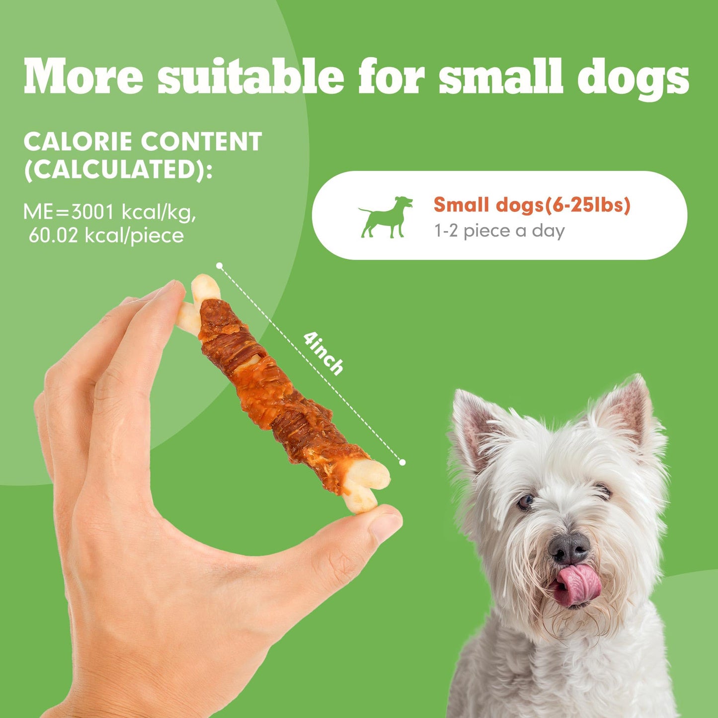 Small Dogs & Chicken Duck Wrapped Calcium Bones - MON2SUN