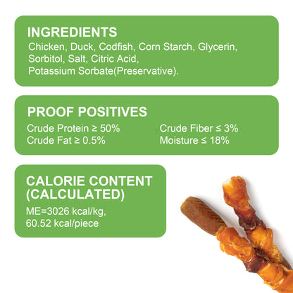 MON2SUN Chicken Liver, Duck & Chicken Wrapped Rawhide Medium Dog Treats, 8.8 oz (5 Count), 6 Inch