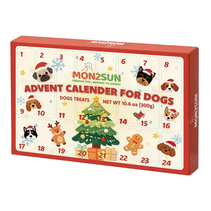 MON2SUN Dog Treats, 24 Day Christmas Advent Calendar, 10.6oz