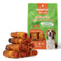 Rawhide Free Dog Treats, 3 Inch Triple Flavor Chicken Wrapped Duck and Beef Rolls for Small Dogs - MON2SUN