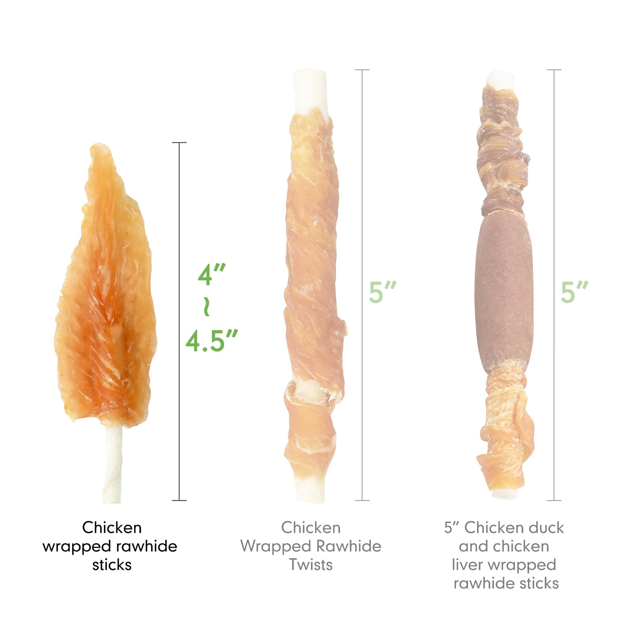Puppy Small Dogs & Chicken Wrapped Rawhide Sticks - MON2SUN