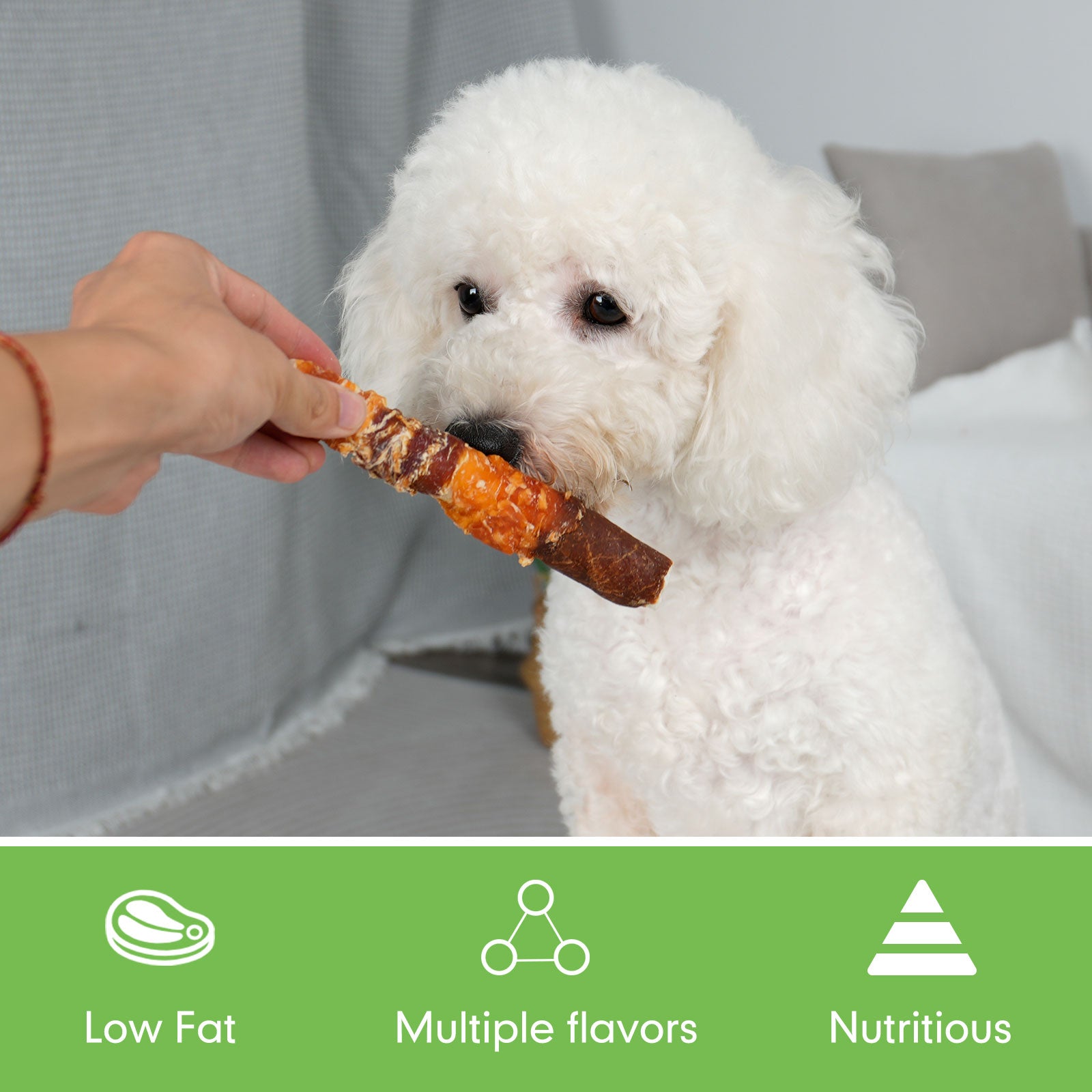 Medium Dogs &  Chicken Liver Duck and Chicken Wrapped Rawhide Sticks - MON2SUN