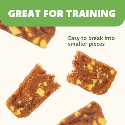 MON2SUN Dog Treats, 4.5 Inch Soft Duck & Egg Yolk Jerky