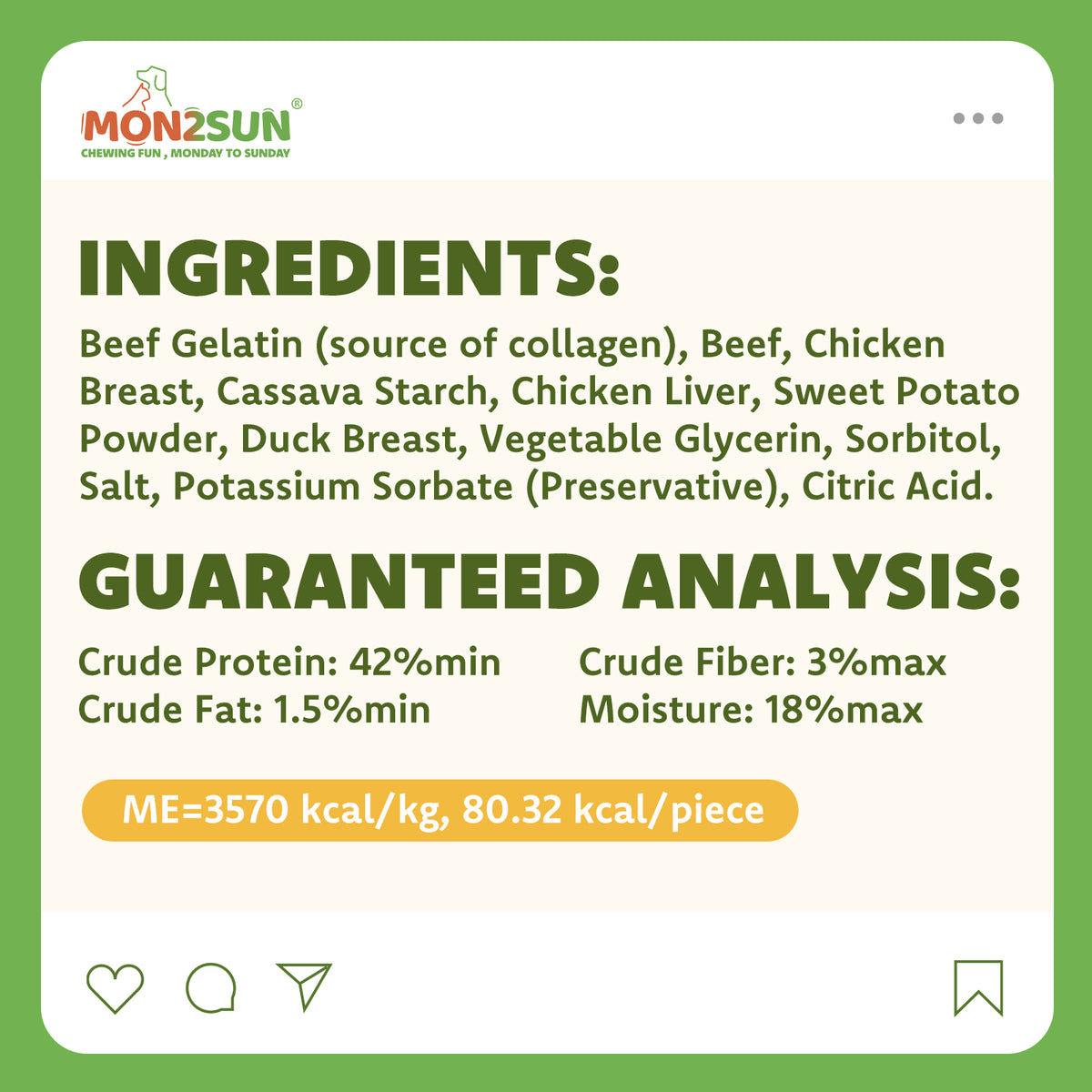 MON2SUN Dog Treats, 5 Inch Triple Flavor Collagen Sticks with Beef
