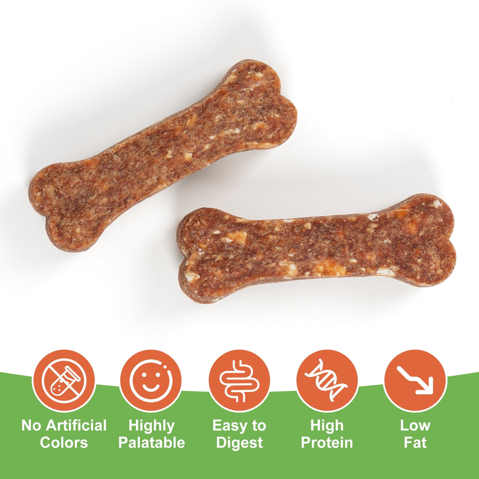 MON2SUN Dog Treats 2 Inch Chicken & Oat Dog Treats with Cranberry Powder, Crunchy Biscuits for Small Dogs, Training Rewards - MON2SUN