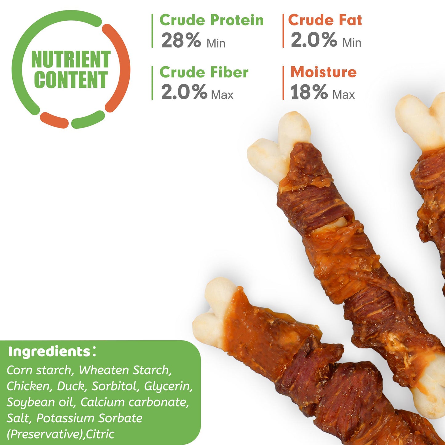 Small Dogs & Chicken Duck Wrapped Calcium Bones - MON2SUN