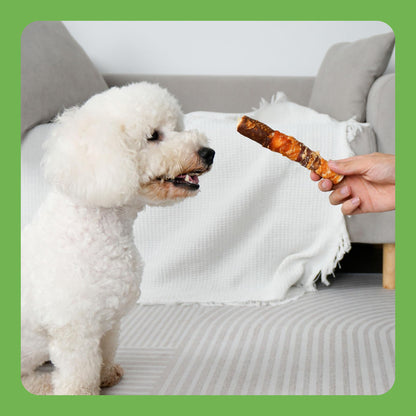 MON2SUN Chicken Liver, Duck & Chicken Wrapped Rawhide Medium Dog Treats, 8.8 oz (5 Count), 6 Inch