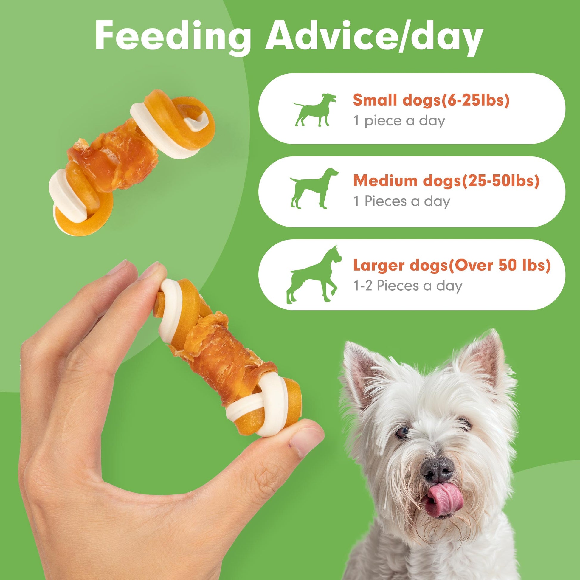 Small Dogs & Chicken Wrapped Mixed Vegetables Knot Bone Rawhide Free - MON2SUN