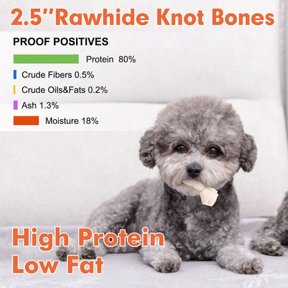 Puppy Small Dogs & Rawhide Knot Bones - MON2SUN