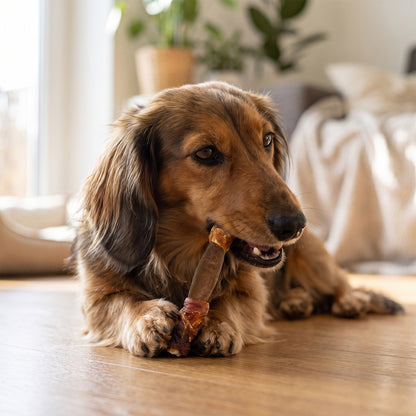 MON2SUN Dog Treats, 5 Inch Triple Flavor Collagen Sticks with Duck