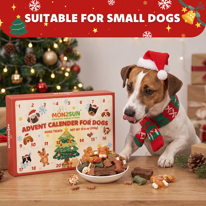 MON2SUN Dog Treats, 24 Day Christmas Advent Calendar, 10.6oz