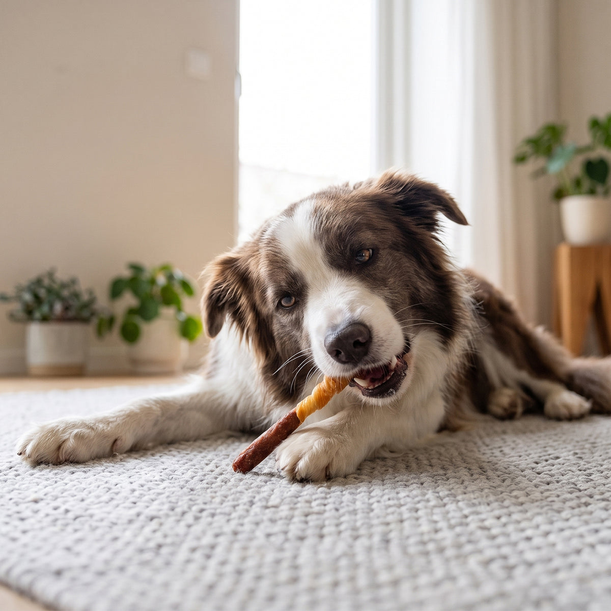 MON2SUN Dog Treats, 5 Inch Chicken & Liver Wrapped Rawhide Sticks