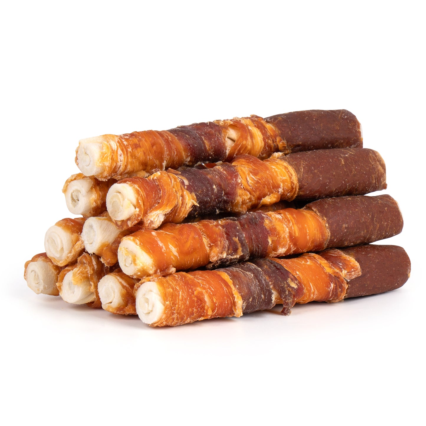 MON2SUN Chicken Liver, Duck & Chicken Wrapped Rawhide Medium Dog Treats, 8.8 oz (5 Count), 6 Inch