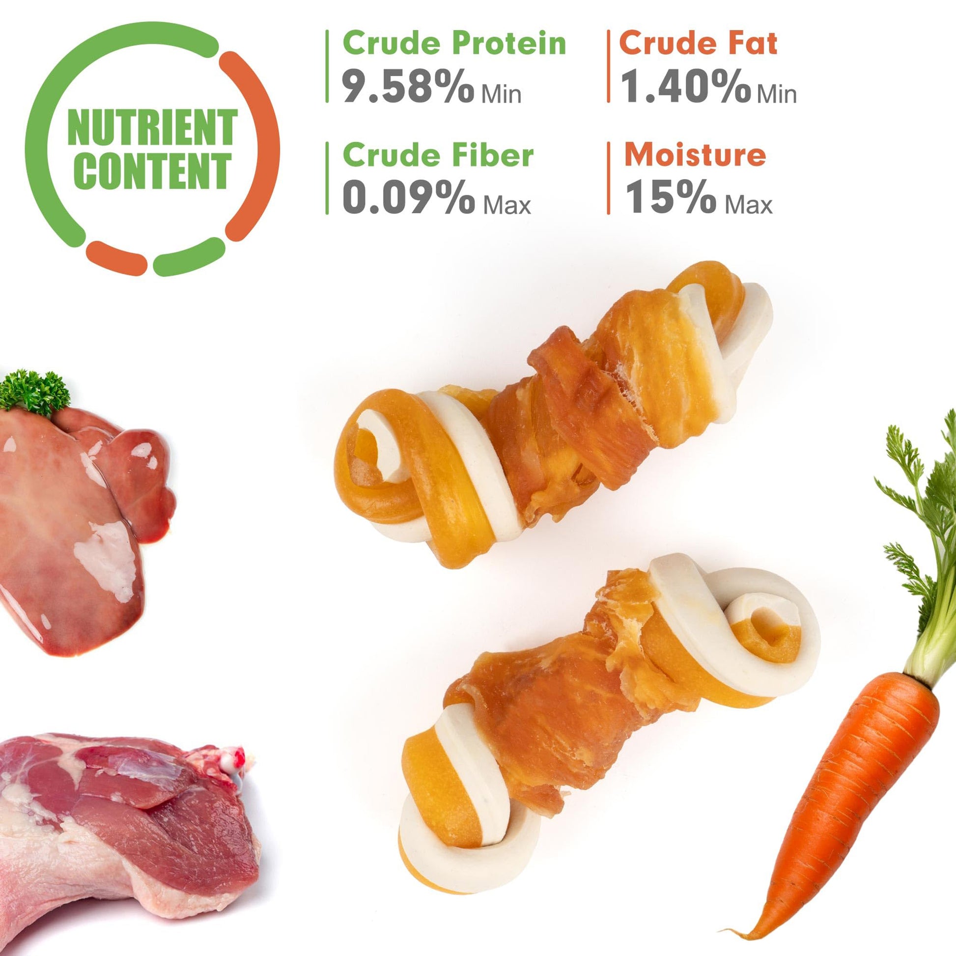 Small Dogs & Chicken Wrapped Mixed Vegetables Knot Bone Rawhide Free - MON2SUN