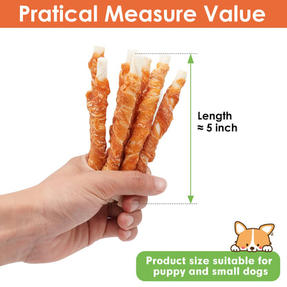 Puppy Small Dogs & Rawhide Twist Chicken Hide Sticks - MON2SUN