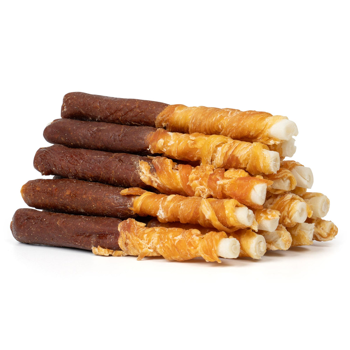 MON2SUN Dog Treats, 5 Inch Chicken & Liver Wrapped Rawhide Sticks