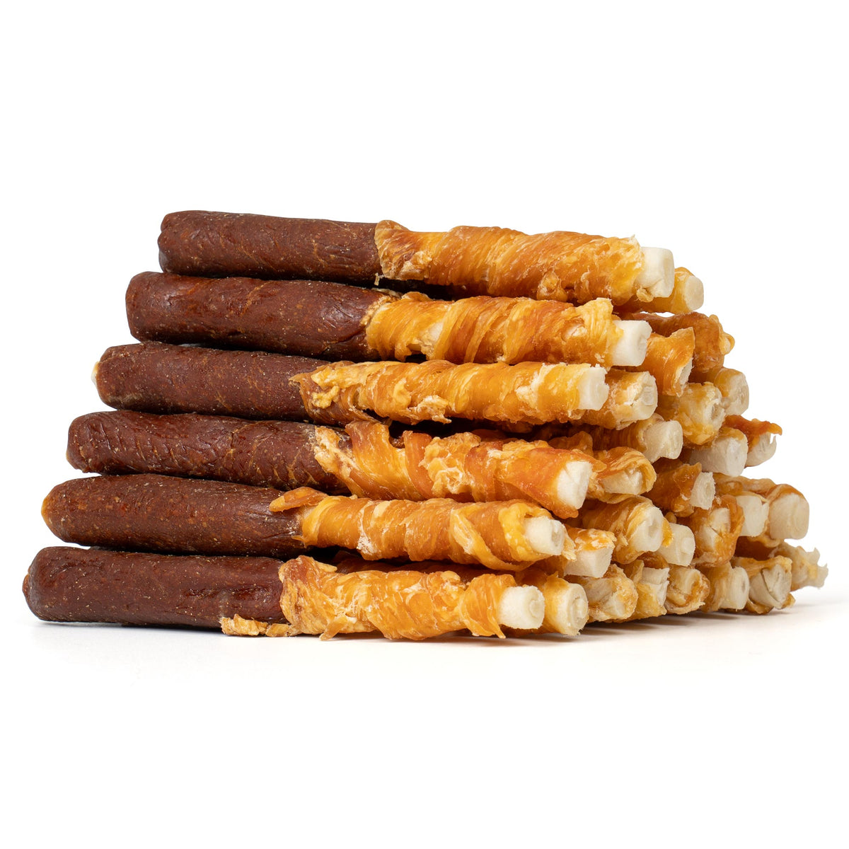 MON2SUN Dog Treats, 5 Inch Chicken & Liver Wrapped Rawhide Sticks
