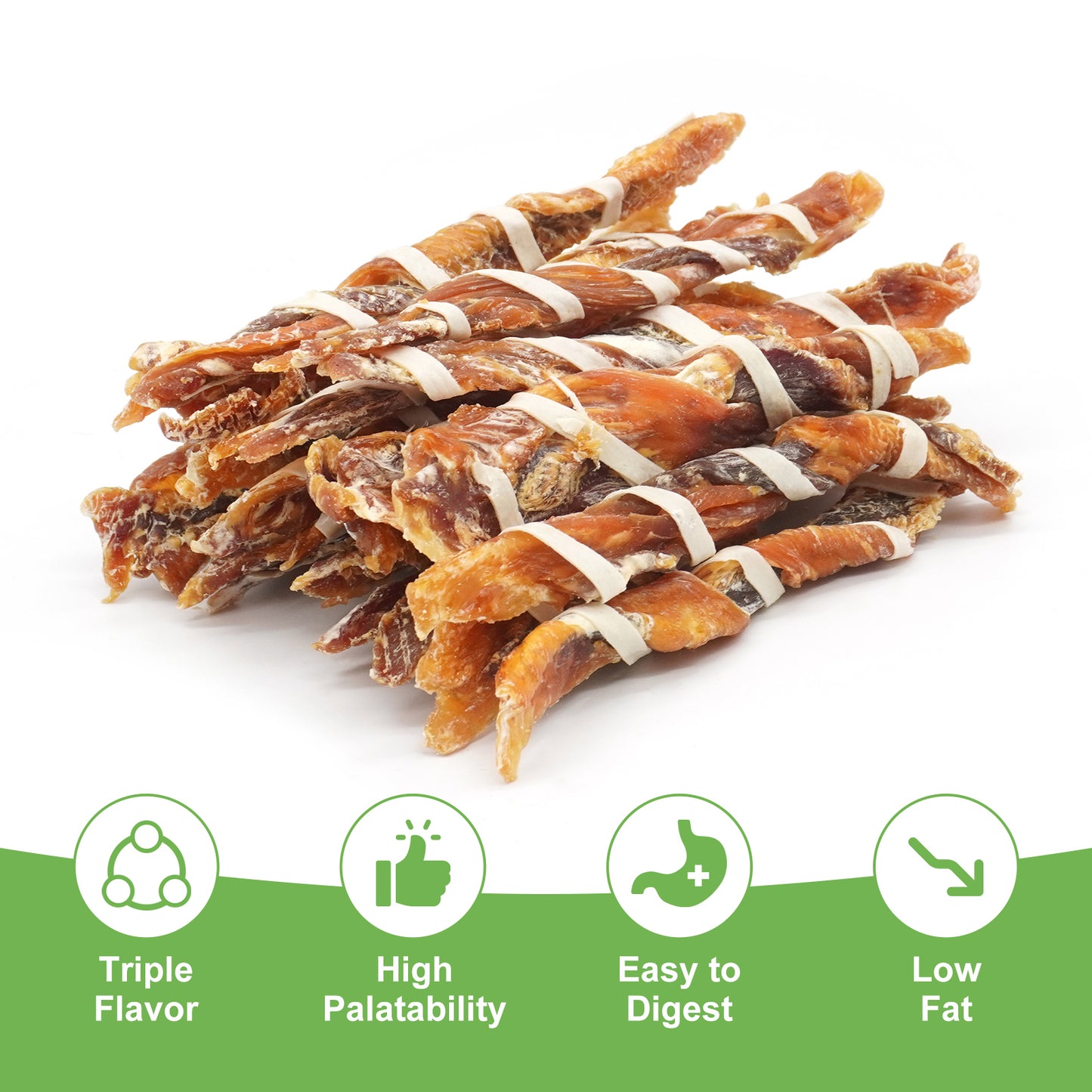 MON2SUN Chicken Duck & Codfish Twist Sticks Small Dog Treats, 10.1 oz (14 Count), 5-7 Inch